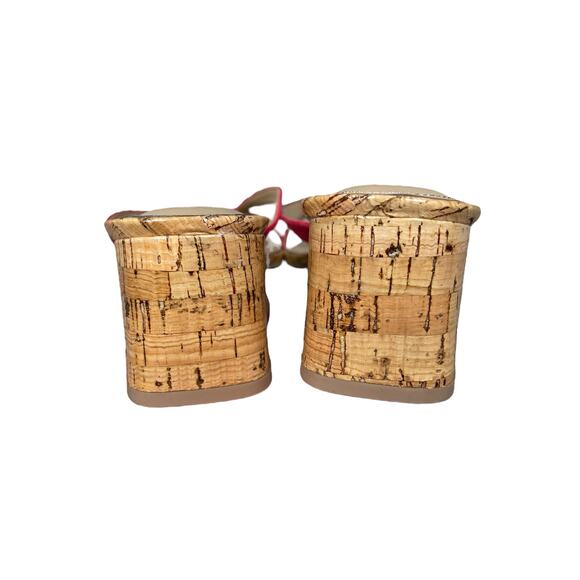 NYDJ Glam Strappy Sandals Women's 10 Wide Block Heel Red Slip-on Dainty Nautical - Picture 9 of 11